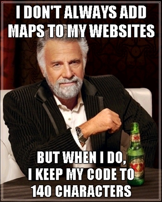 I don't always add maps, but when I do it's in four lines of code or less